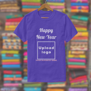 Vœu de Nouvel An Entreprise sur un T-Shirt Violet