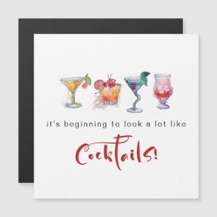 Vœux Amusants Pour La Saison Cocktails Carte De F