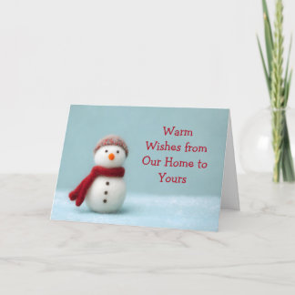 🎄 Vœux chaleureux Carte de vacances bonhomme de n