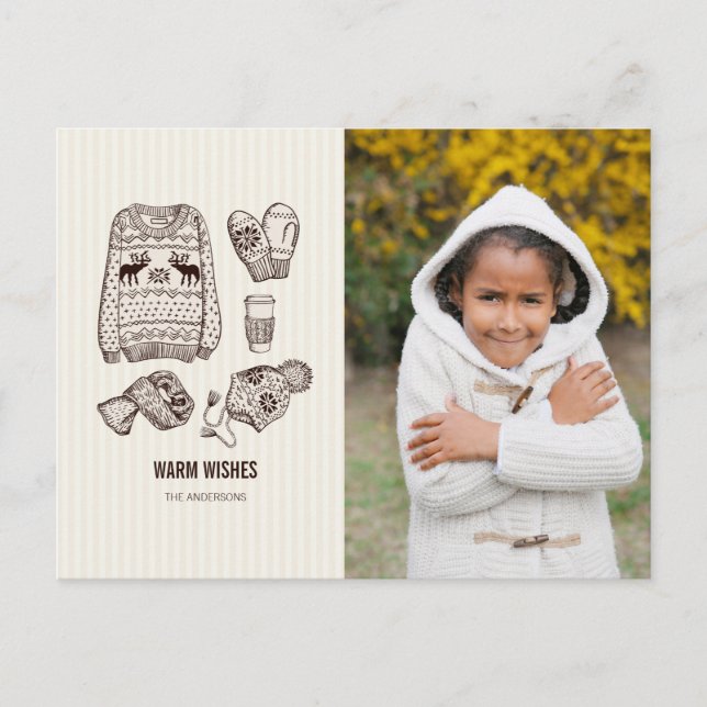 Vœux chaleureux - Cartes postales photo pour les e (Devant)