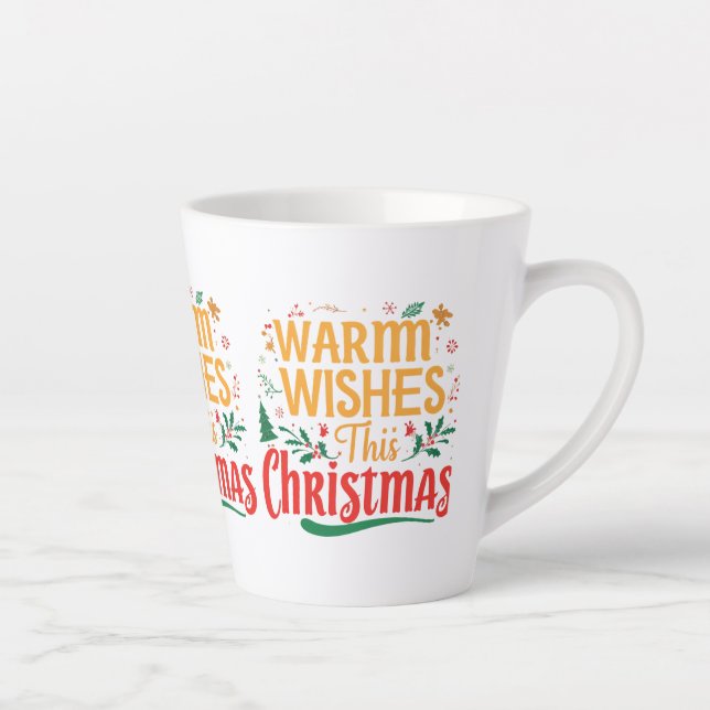 Voeux Chaleureux Ce Noël - Petite Mug Latte, 12 o (Droite)