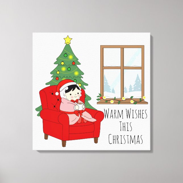 Vœux chaleureux ce Noël – Toile cosy (Recto)