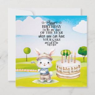 Voeux d'anniversaire de Golfer sur Gof Course Arri