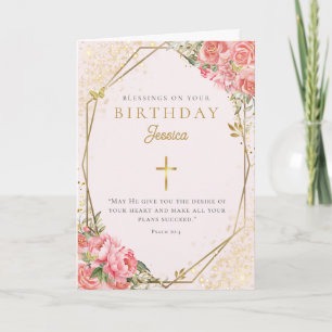 Vœux d'anniversaire Fleurs roses Carte de vœux