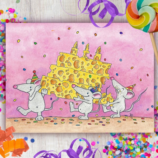 VŒUX D'ANNIVERSAIRE FROMAGEUX carte postale de Nic (Créateur téléchargé)