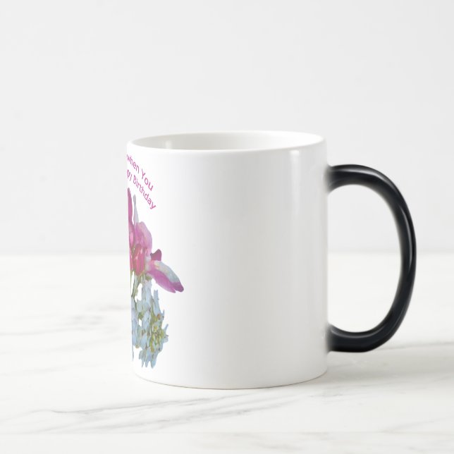 Voeux d'anniversaire sur Mugs pour les femmes ou p (Droite)