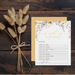 Voeux d'aquarelle fleur sauvage pour bébé