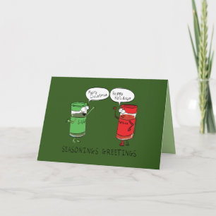 Vœux d'assaisonnement - Carte de Noël drôle
