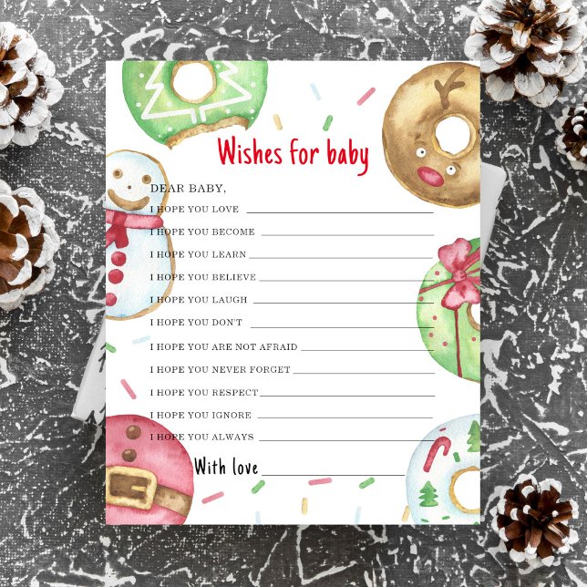 Vœux de baby shower de Noël pour bébé (Créateur téléchargé)
