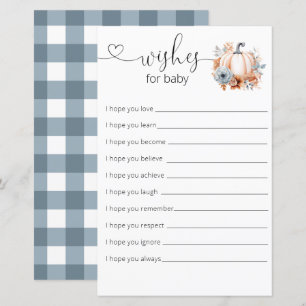 Vœux de Baby Shower pour Bébé Little Pumpkin Boy