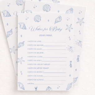 Vœux de Baby Shower pour Carte de Bébé de Plage Cô