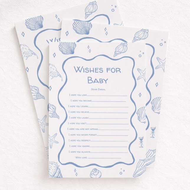 Vœux de Baby Shower pour Carte de Jeu de Bébé Côté (Créateur téléchargé)