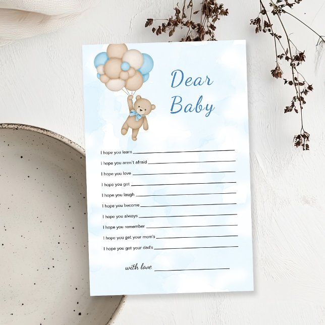 Vœux de bébé pour bébé ours en peluche cher (Créateur téléchargé)