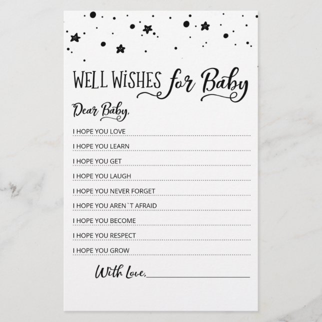 Vœux de bienvenue modifiables pour la fête de baby (Devant)