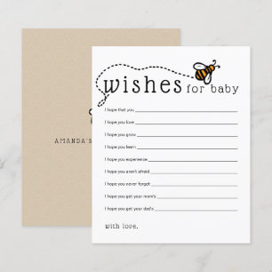 Vœux de carte de conseils pour bébé de l'abeille m