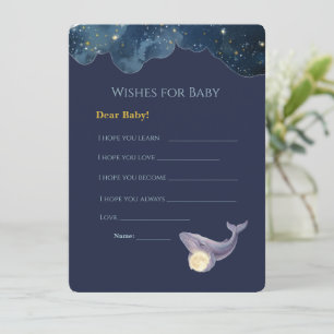 Vœux de carte pour bébé pour Baby Shower Céleste L