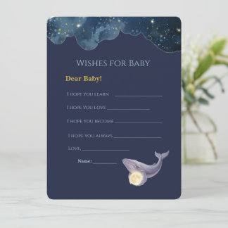 Vœux de carte pour bébé pour Baby Shower Céleste L