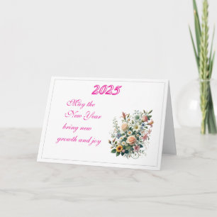 Voeux de floraison pour la carte de voeux pliée 20