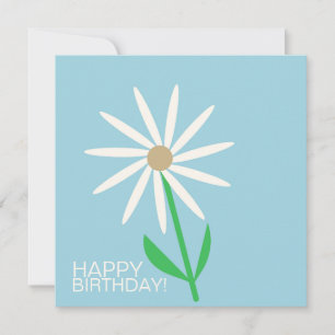 Vœux de joyeux anniversaire bleu-vert avec marguer