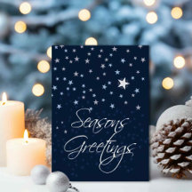 Vœux de la saison — Carte de Noël étoilée