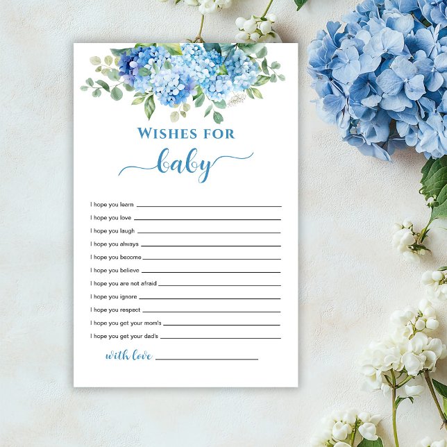 Vœux de l'hortensia bleu pour jeu de bébé (Créateur téléchargé)