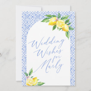 Vœux de mariage à Positano Carrelage bleu italien 