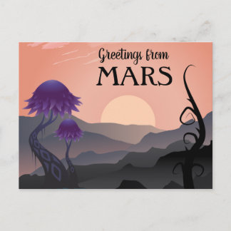 Voeux de Mars Travel Carte Postale