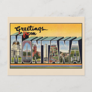 Voeux de Montana Grande Lettre Carte postale