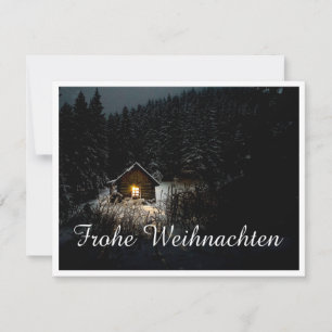 Vœux de Noël avec maison de sorcière