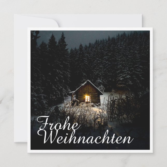 Vœux de Noël avec maison de sorcière (Devant)