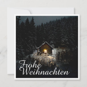 Vœux de Noël avec maison de sorcière