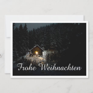 Vœux de Noël avec maison de sorcière
