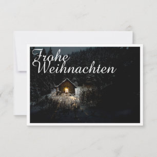 Vœux de Noël avec maison de sorcière
