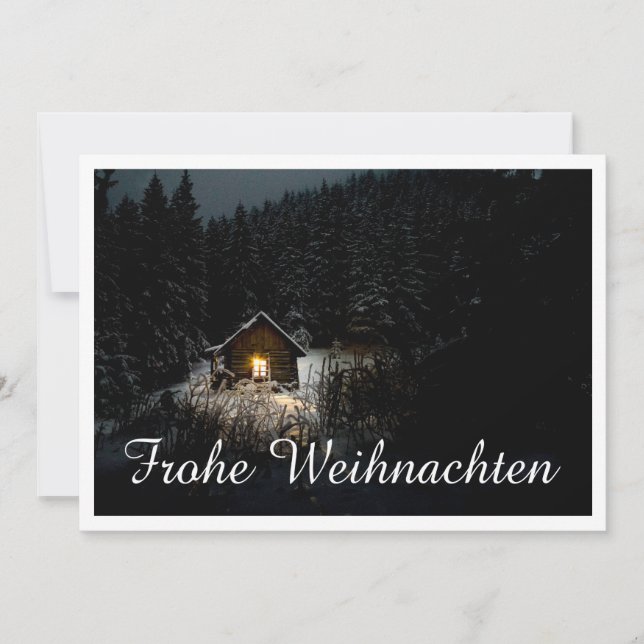 Vœux de Noël avec maison de sorcière (Devant)