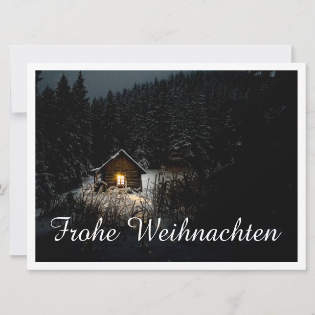 Vœux de Noël avec maison de sorcière (Devant)