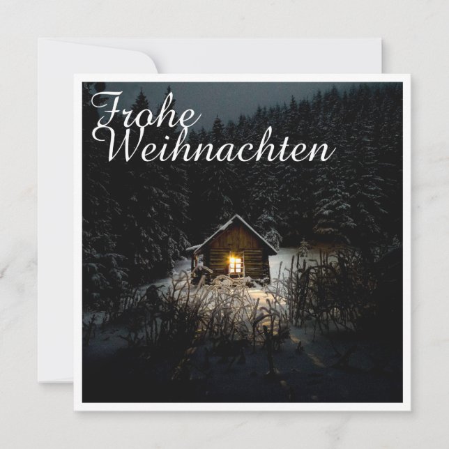 Vœux de Noël avec maison de sorcière (Devant)