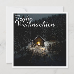 Vœux de Noël avec maison de sorcière