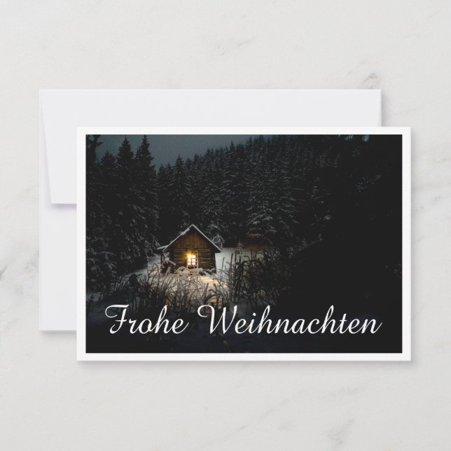 Vœux de Noël avec maison de sorcière (Devant)