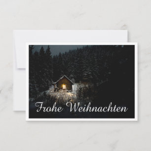 Vœux de Noël avec maison de sorcière