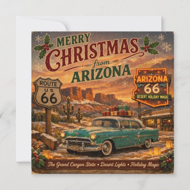 Vœux de Noël dans le désert de l'Arizona (Devant)