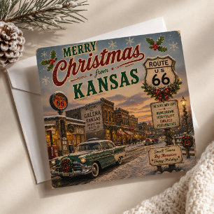 Vœux de Noël de la route 66 du Kansas