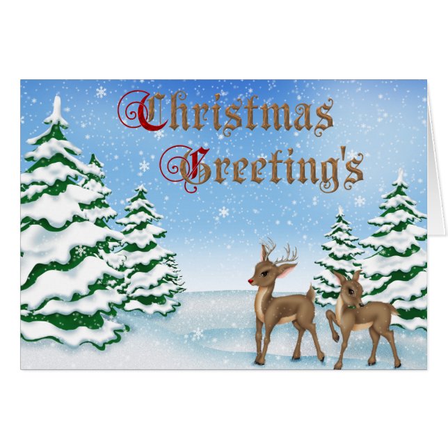 Vœux de Noël enneigés (Devant horizontal)