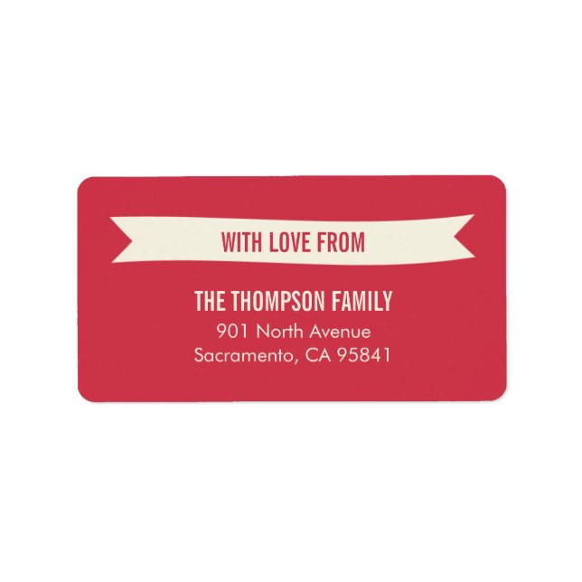 Voeux de Noël Étiquette de adresse (Devant)