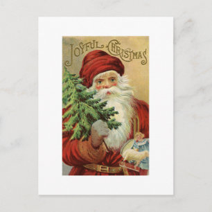 Vœux de Noël joyeux Carte postale vintage du Père