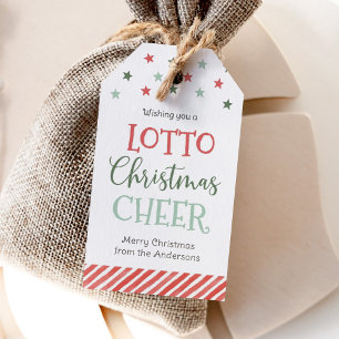Vœux de Noël Lotto Joyeux Étiquette de Fêtes