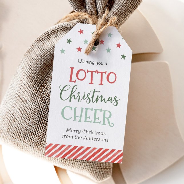 Vœux de Noël Lotto Joyeux Étiquette de Fêtes (Créateur téléchargé)