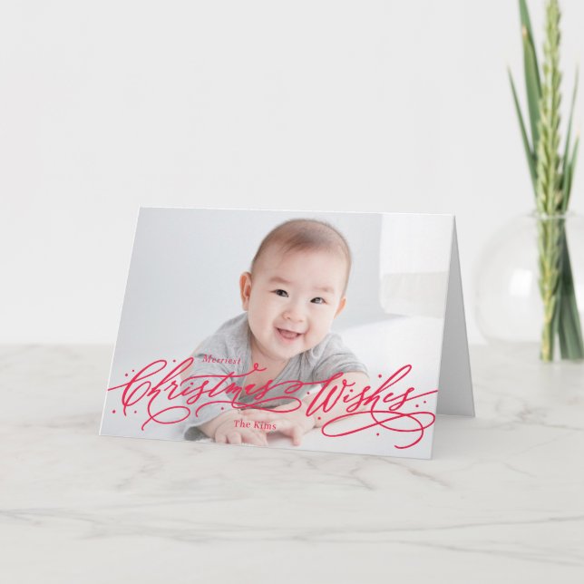 Voeux de Noël Modifier couleur Carte photo de vaca (Devant)