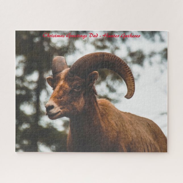 Vœux de Noël Mon Puzzle de chasseur-cueilleur (Horizontal)