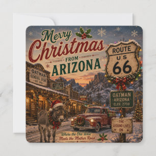 Vœux de Noël sur la route 66 en Arizona