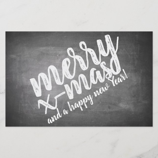 Vœux de Noël sur le tableau noir (Devant)